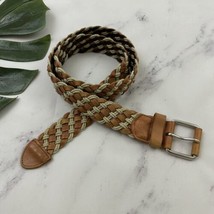 Banana Republic Womens Vintage Woven Leather Belt Size M Braided Rope - £19.89 GBP