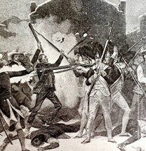 The Boston Massacre 1899 Victorian Print Revolutionary War DWV7B - £31.31 GBP