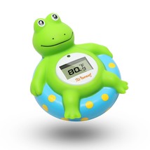 Baby Bath Thermometer with Room Temperature Fahrenheit and Celsius Frog ... - $33.80