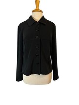 D.Terrell Women’s Black Button Down Dressy Casual Jacket Size 8 - £13.86 GBP