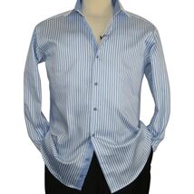Mens Shirt J.Valintin Turkey Usa Egyption Cotton High Collar 1A19-68 Blue image 2