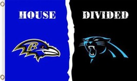 Baltimore Ravens and Carolina Panthers Divided Flag 3x5ft - £14.35 GBP