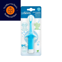 Dr. Brown&#39;s Infant-to-Toddler Training Toothbrush, Soft for Elephant, Blue  - £12.36 GBP