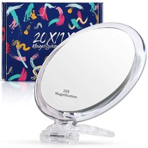 Blackhead/Comedone Removal (5Inch,20X/1X,Silver), Double Sided Magnifying Mirror - £33.27 GBP