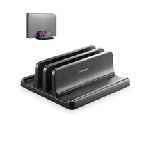 Plastic Dual-Slot Adjustable Vertical Laptop Stand 4 In 1 Design Space-Saving Fo - £21.20 GBP