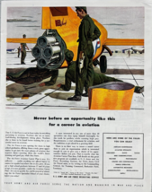 1947 Army Air Force Recruiting Vintage Print Ad Join Up For A Career In ... - £11.55 GBP