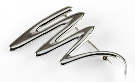 Tiffany &amp; Co. Sterling Silver Paloma Picasso Squiggle Zig Zag Brooch Gor... - $4,609.62 MXN