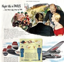 TWA Airlines Worldwide Traveling 1948 Advertisement Aviation Travel Pari... - £47.17 GBP