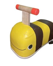 B. Toys Bumblebee Ride On Scooter Toddler Push Toy Yellow Brown Bee READ image 6