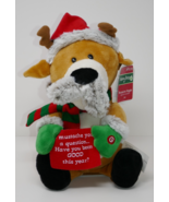 Gemmy Reindeer Mustache Wiggler Musical Animated Plush NWT WORKS - €19,51 EUR