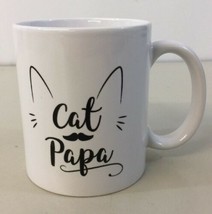 Cat Papa Coffee Mug White Ceramic Clean No Damage - £15.86 GBP