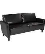 Black Leather Sofa SL-SF919-3-BLK-GG - $644.77 CAD