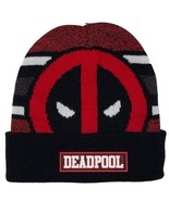 Marvel Deadpool Big Boy Teen Small Adult Cuff Knit Beanie Hat (One Size) - £11.76 GBP