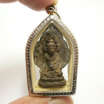 Antique Nakprok Buddha Pendant Thai Amulet Lucky Life Naga Nak Snake Protection - £124.40 GBP