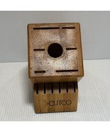 CUTCO Solid Honey Oak Wood (13 Slot) KNIFE STORAGE BLOCK Cutlery Knives ... - $24.98