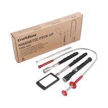 CraftZone Magnetic Pick Up Kit 5pc, With 1lb And 10lb Pick Up Rod, Squar... - $33.65