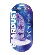 Stardust Alien Cock Silicone Textured 7&quot; Dildo Purple - £29.08 GBP