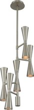 Chandelier KALCO MILO Art Deco Deco,Mid-Century Modern 10-Light Satin Nickel - £4,206.49 GBP