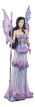 Ebros 18&quot; Large Amy Brown Spring Purple Lavender Fairy With Magical Staff Statue - £111.90 GBP