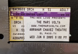 THE MARS VOLTA -  JUNE 8, 2005 ABRAHAM CHAVEZ THEATRE CONCERT TICKET STUB - £7.71 GBP