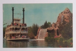 Disneyland Walt Disney Mark Twain Steamboat Waterfall UNP Postcard c1960s 1-299W - £5.96 GBP