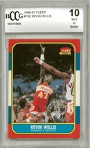 Kevin Willis 1986-87 Fleer Rookie Basketball Card (RC) #126- BCCG Graded 10 Mint - £98.03 GBP