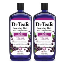 Dr Teal&#39;s Foaming Bath with Pure Epsom Salt, Black Elderberry with Vitam... - £28.76 GBP