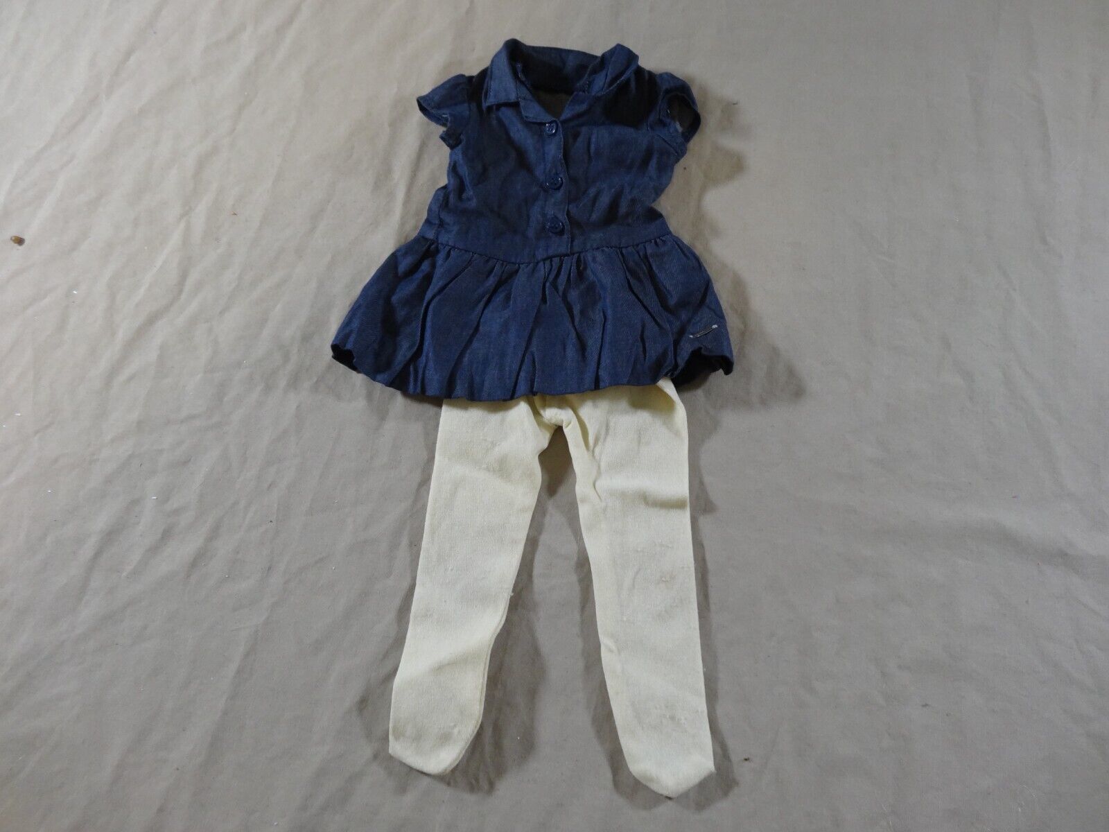 American Girl Western Chambray Denim Doll Dress and Tights - $10.90