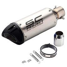 Universal Stainless Steel Slip On Exhaust 36-51 mm Muffler Pipe for All Bikes/Mo - £138.39 GBP