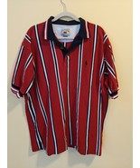Cutter &amp; Buck Mens Shirt Polo Size XLT Cotton Striped Red Colorblock Vin... - £14.70 GBP
