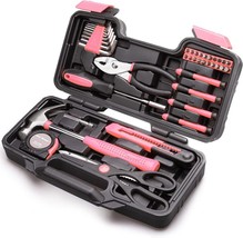 CARTMAN 39Piece Tool Set General Household Hand Tool Kit with Plastic To... - £30.92 GBP