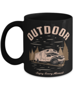 Outdoor Enjoy Every Moment, black Coffee Mug, Coffee Cup 11oz. Model 60071  - £19.91 GBP