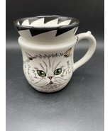 Cats by Nina Green Eyed Tabby Cat Ceramic Coffee Mug - $18.05