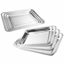 Golandstar 10pcs Set Stainless Steel Serving Trays Fast Food Tray Dinner... - £29.48 GBP+