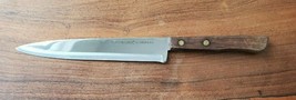 Flint Stainless Vanadium U.S.A. Butcher Knife w/ 8&quot; Long Blade &amp; Wood Handle - £7.78 GBP