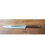 Flint Stainless Vanadium U.S.A. Butcher Knife w/ 8&quot; Long Blade &amp; Wood Ha... - £7.74 GBP