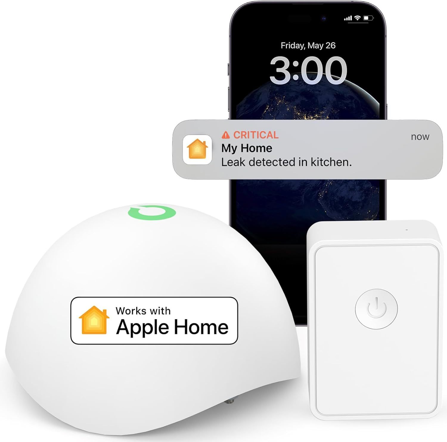 Meross Smart Water Leak Detector: Ip67 Waterproof, App Alerts, Audio Ala... - $39.96