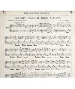 C1870s Merry Sleigh Ride Victorian Sheet Music Galop Cottage Hearth DWEE4 - $35.07 CAD
