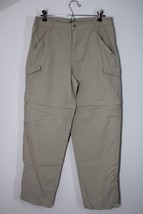 Columbia PFG M Beige Nylon Convertible Zip-Off Omni-Shade Hiking Outdoor Pants - £19.03 GBP