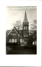 RPPC 1940s First Methodist Church Carnegie Pennsylvania PA UNP Postcard T19 - £14.76 GBP