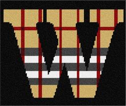 Pepita Needlepoint kit: Letter W Camel Tartan, 8&quot; x 7&quot; - £39.81 GBP+