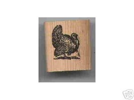 Turkey rubber stamp bird Medium Thanksgiving - £4.74 GBP