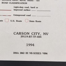 1994 Carson City Nevada NV Quadrangle Geological Survey Topo Map 22&quot; x 2... - £7.44 GBP