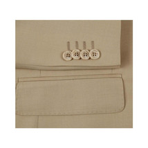 Men Renoir Suit Separate Super 140 Wool Two Button Classic Fit 508-4 Beige New image 6