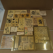 Lot of Rubber Stamps Junk Journal Scrap Book Crafting 78 Pieces Stampin ... - $60.00