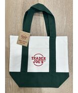 Traders Joe s MINI CANVAS REUSABLE TOTE BAG Green - $25.95