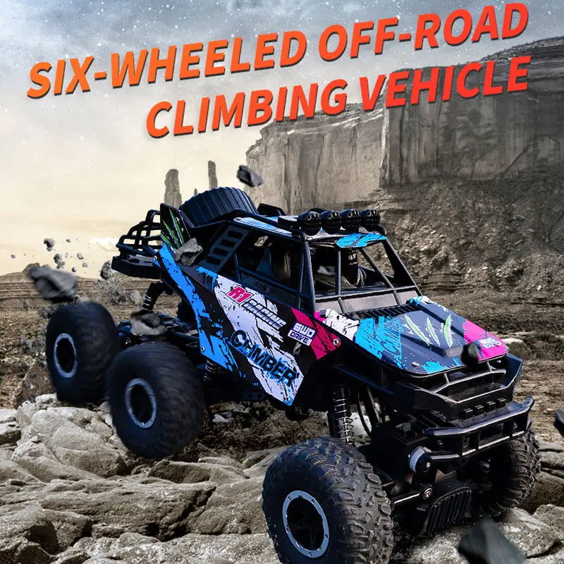 GD3688 6 Wheels 1/10 6WD Off-road Rock Crawler RC Car High Speed Climbing Remote - £81.45 GBP