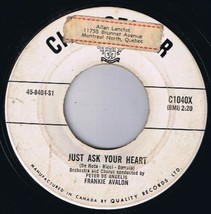 Frankie Avalon Just Ask Your Heart 45 rpm Two Fools Canadian Pressing - £3.20 GBP