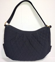 Vera Bradley Black Microfiber Purse Shoulder Bag 10 x 13 inches - $13.30