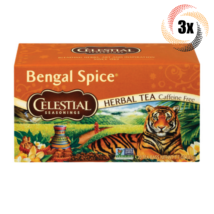 3x Boxes Celestial Seasonings Bengal Spice Herbal Tea | 20 Bags Each | 1.7oz - £17.37 GBP